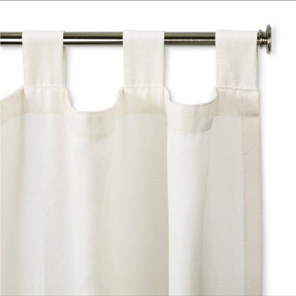 2pk Light Filtering Farrah Curtain Panel UV Protection-Adjustable Rods and Clips - Picture 16 of 16